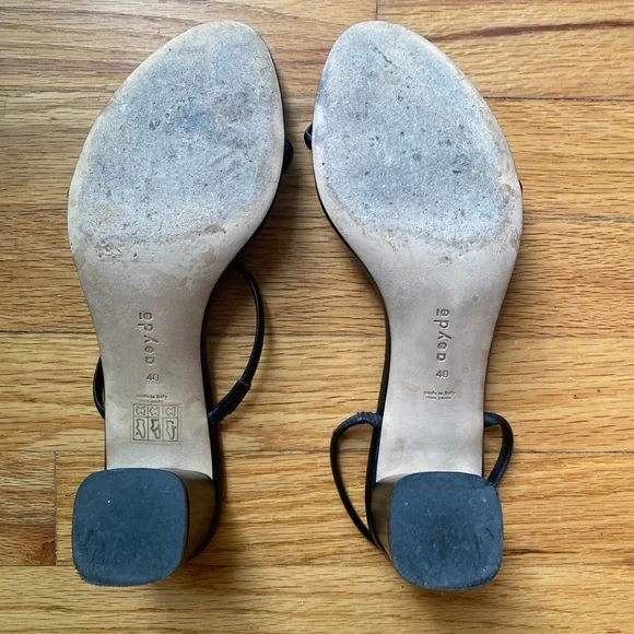 Aeyde Black Leather Strappy Sandals - Picture 3 of 5